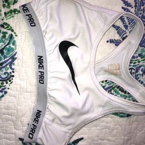White Nike Sports Bra